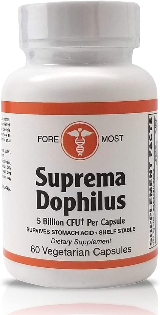 60 Capsules of Holistic Health Probiotic Supplement for Stronger Immunity and Gut Health, Vegetarian Capsules by Flora Health