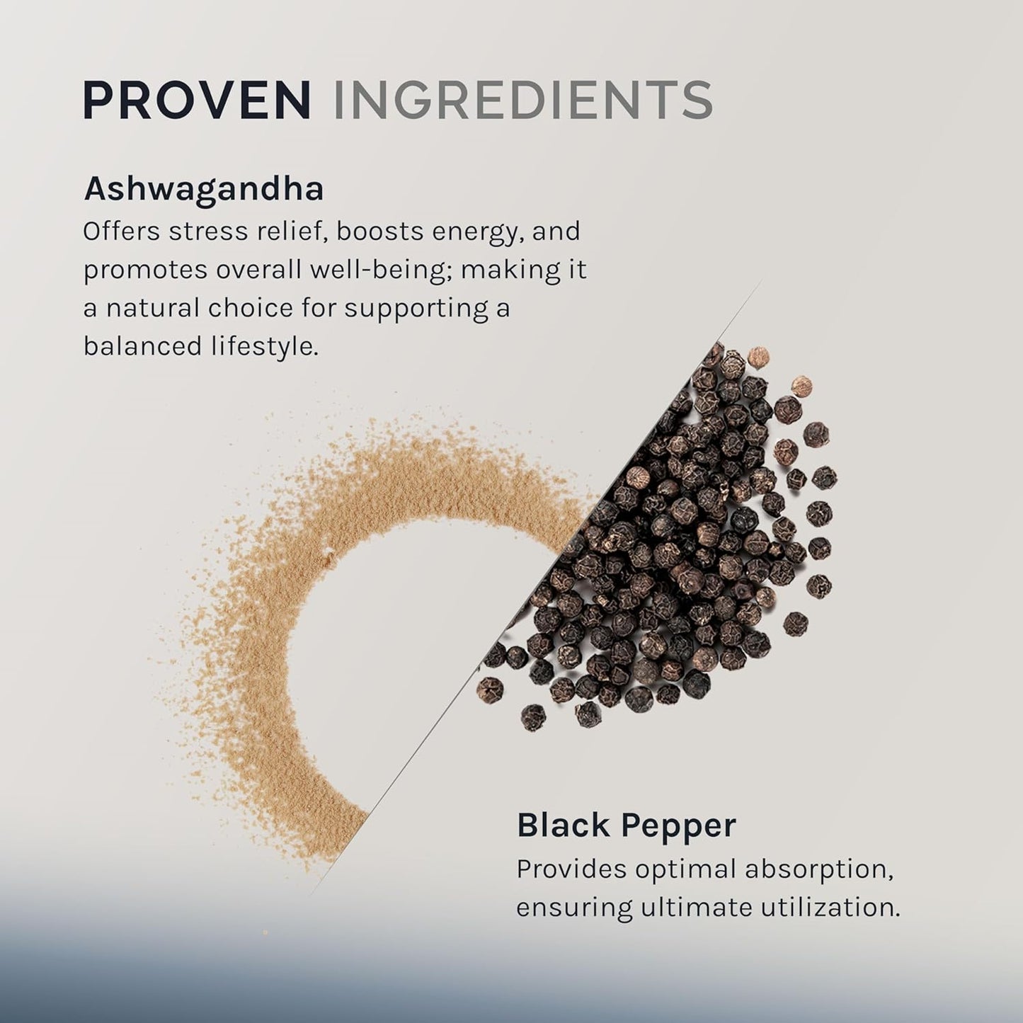 60 Capsules of InfiniWell Ashwagandha for Stress Support and Mental Clarity - 30 Day Supply, 1300 MG Dietary Supplement for Stress and Mood Support