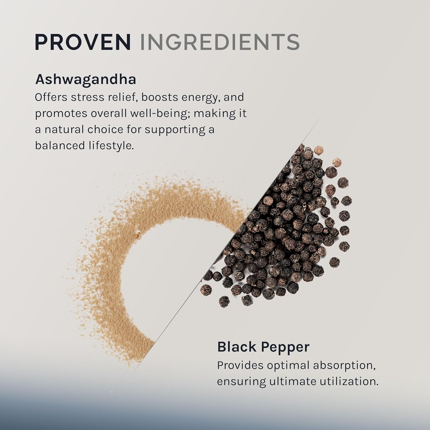 60 Capsules of InfiniWell Ashwagandha for Stress Support and Mental Clarity - 30 Day Supply, 1300 MG Dietary Supplement for Stress and Mood Support