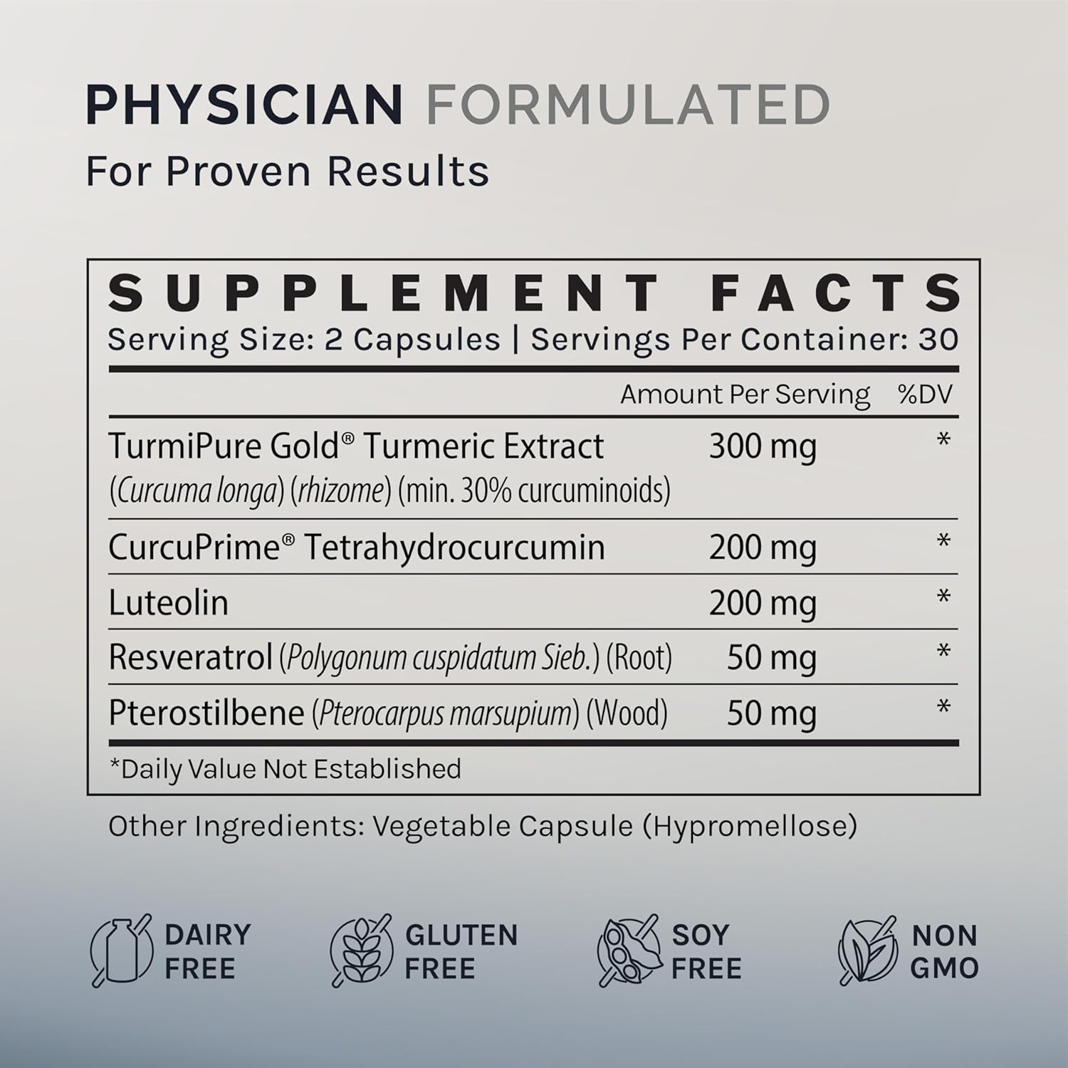 60 Capsules of InfiniWell Senescent Regulator for Autophagy Support with Turmeric, Curcumin, Luteolin, Resveratrol - Healthy Aging and Cellular Function Dietary Supplement
