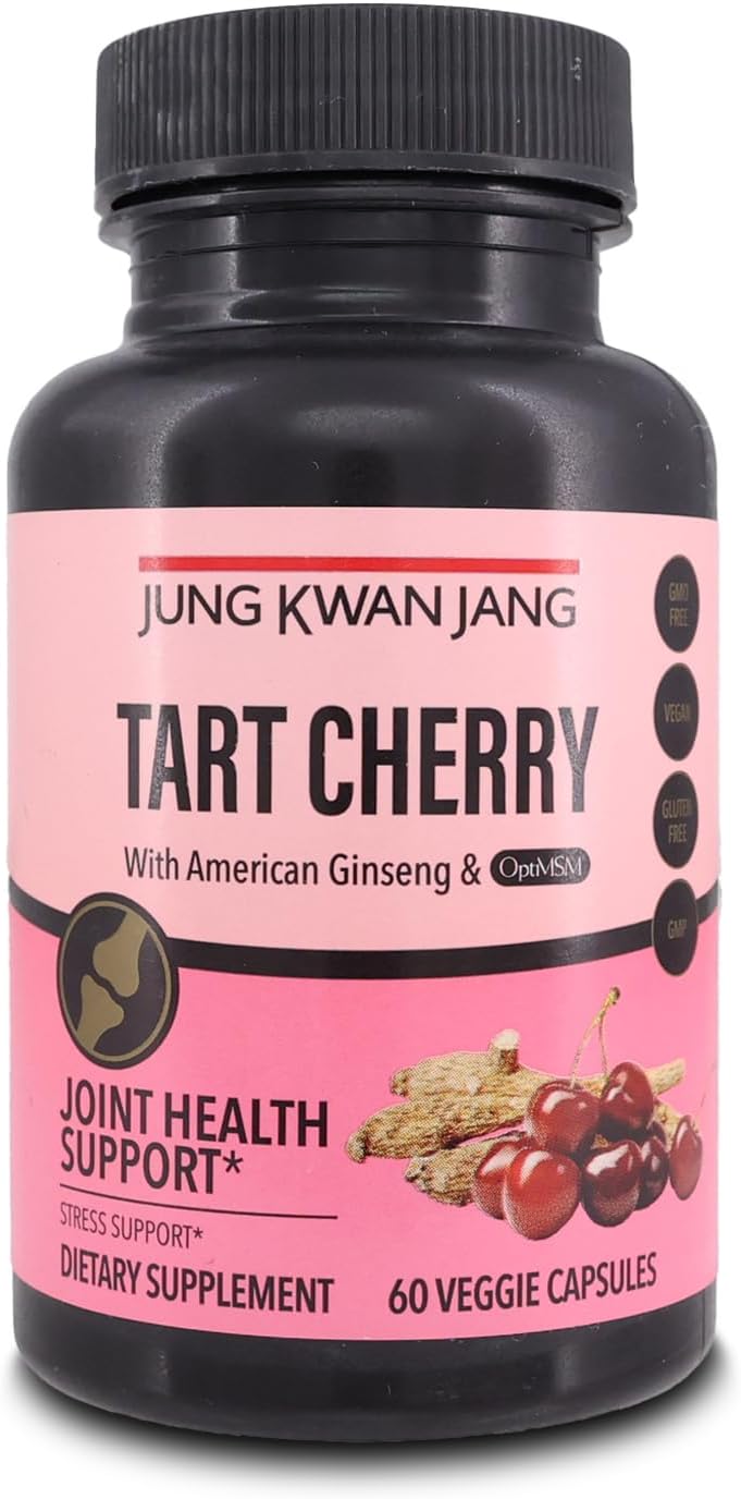 60 Capsules of JUNG KWAN JANG Tart Cherry Supplement with American Ginseng and OptMSM