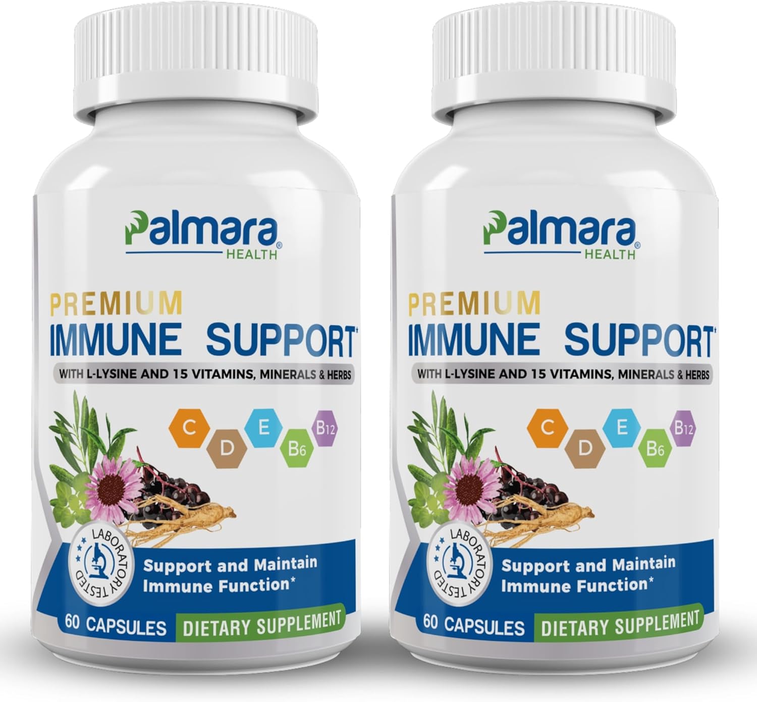 60 Capsules of Palmara Health Premium Immune Support Supplement - Pack of 2