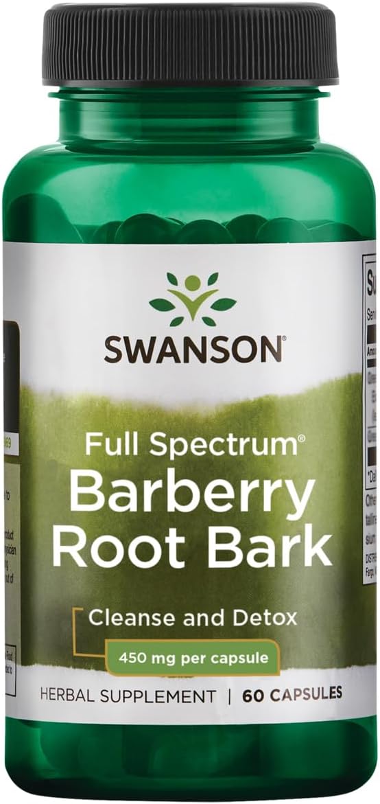 60 Capsules of Swanson Full Spectrum Barberry Root Bark Supplement