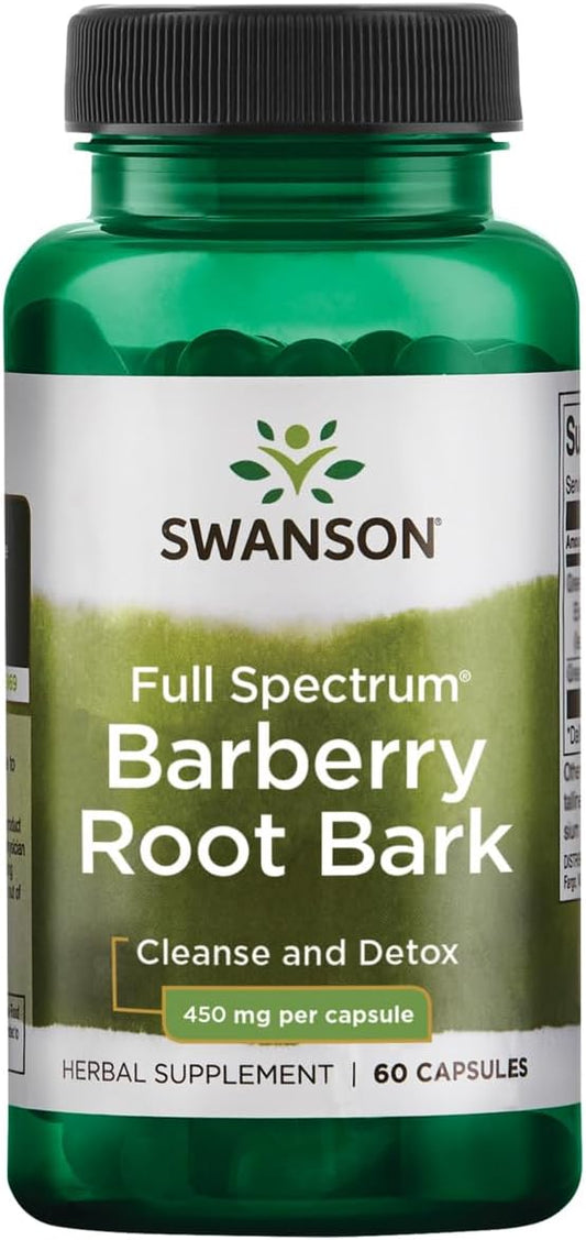 60 Capsules of Swanson Full Spectrum Barberry Root Bark Supplement