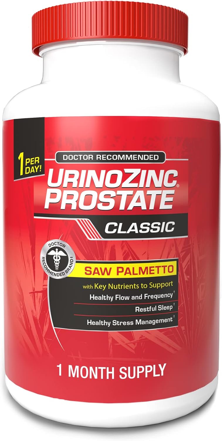 60 Capsules Urinozinc Prostate Classic Formula Supplement for Prostate Health