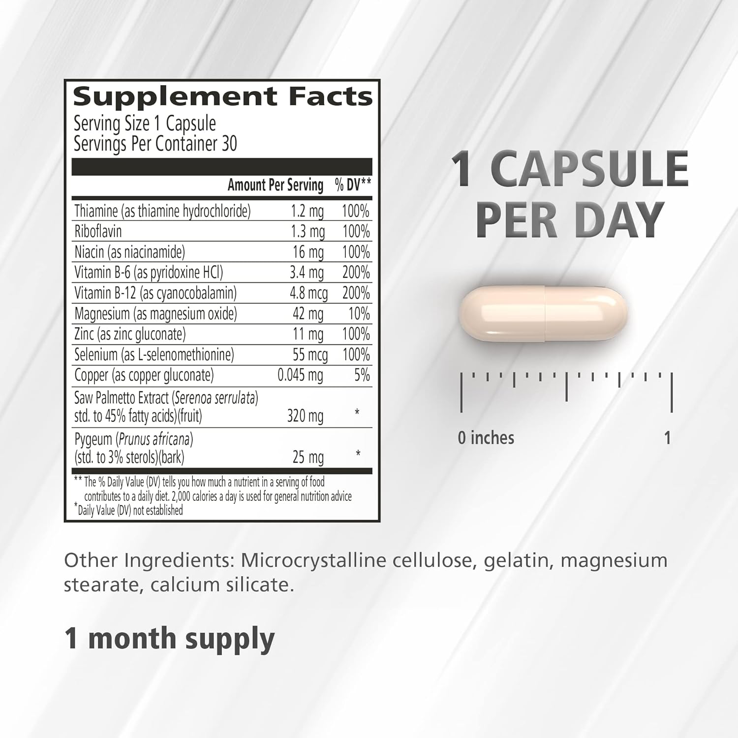 60 Capsules Urinozinc Prostate Classic Formula Supplement for Prostate Health