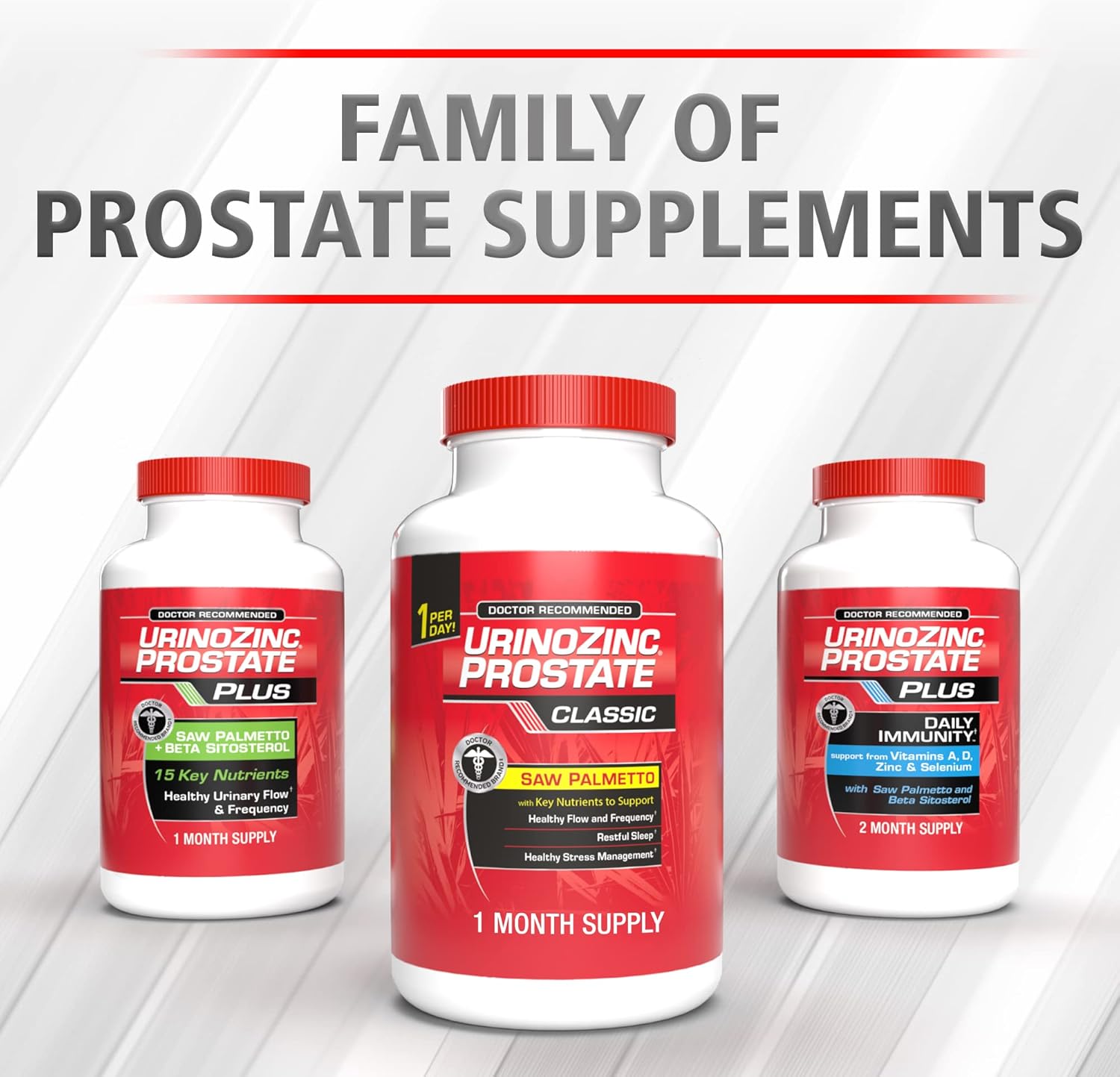 60 Capsules Urinozinc Prostate Classic Formula Supplement for Prostate Health