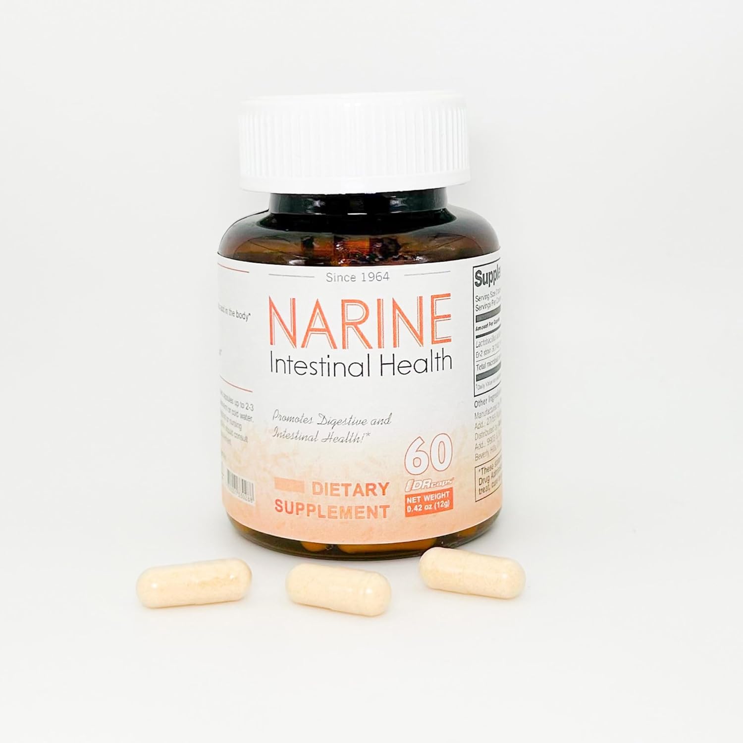60 Capsules VFFWBB Asma Narine Intestinal Health Probiotic Supplement - Lactose Free Formula