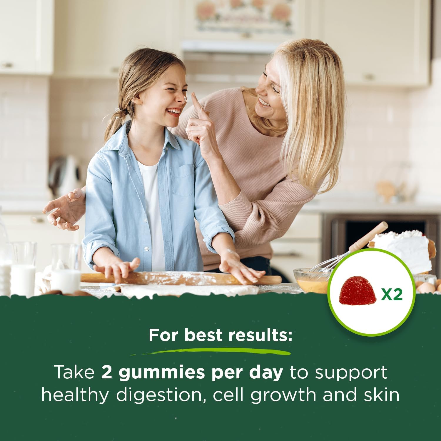 60 Cherry Gummies with Acerola, Zinc, Vitamin C & D for Immune Support