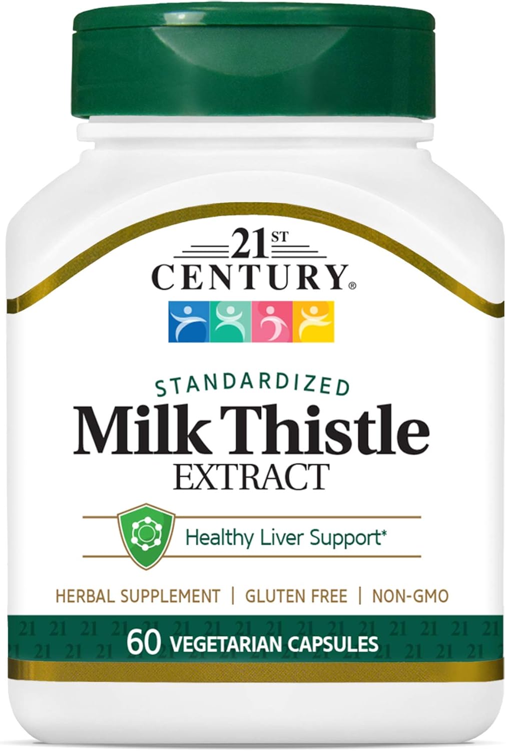60 Count 21st Century Milk Thistle Extract Vegetarian Capsules (21338)