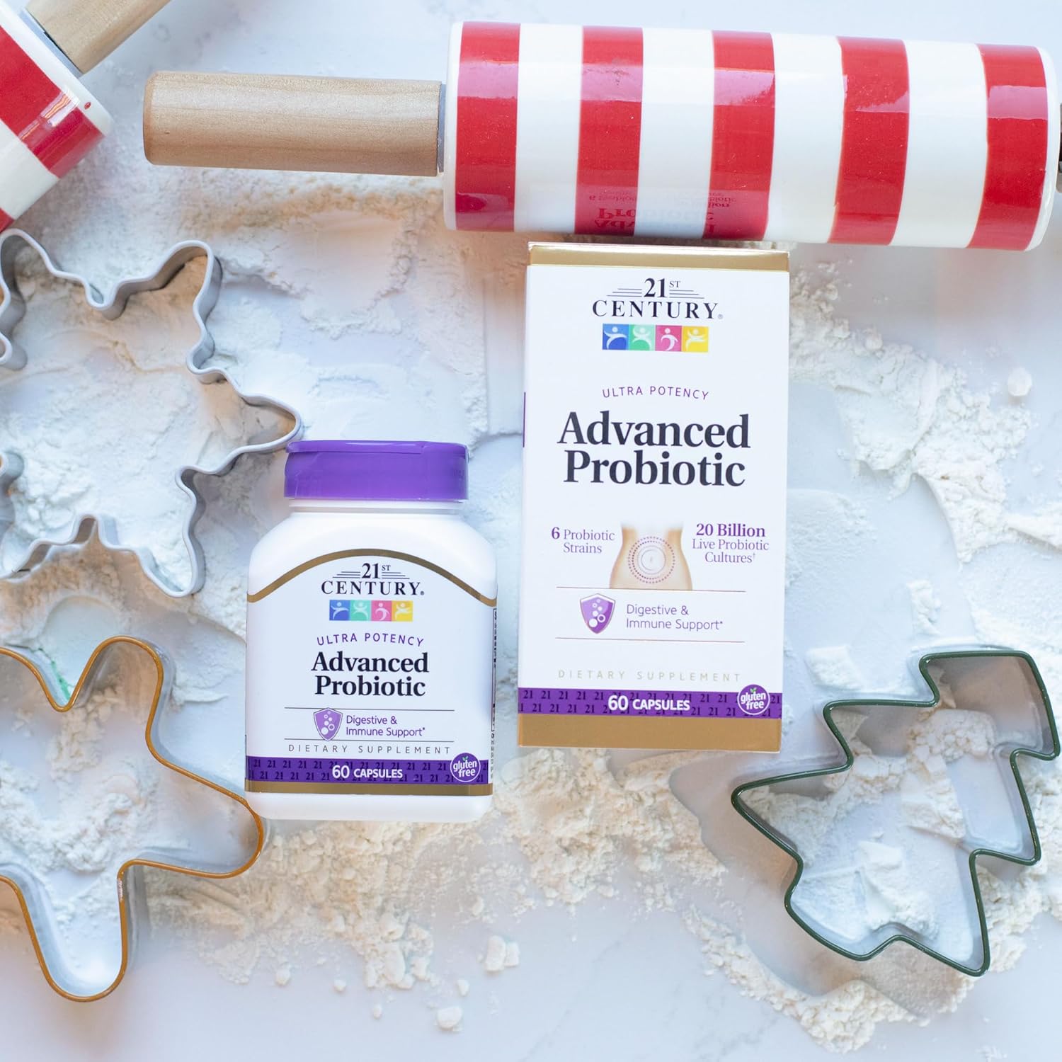 60 Count Advanced Probiotic Capsules for 21st Century Gut Health (27505)