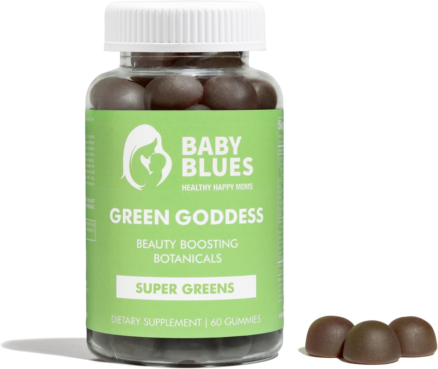 60 Count Baby Blues Green Goddess Plant-Based Gummy Dietary Supplement