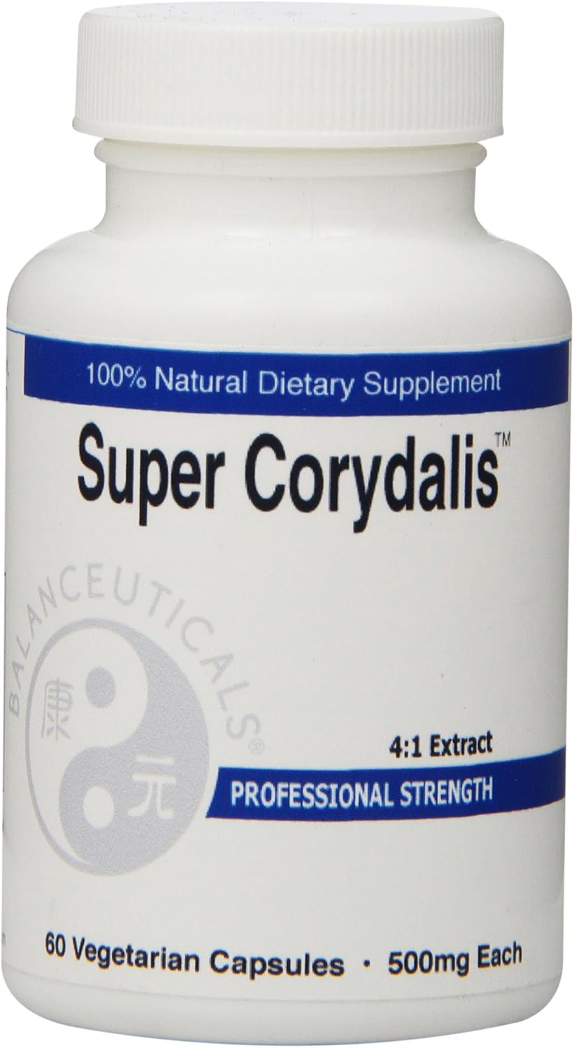 60 Count Balanceuticals Super Corydalis Extract Supplement - Natural Pain Relief and Stress Support