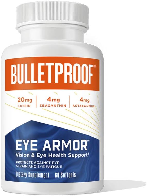 60 Count Bulletproof Eye Armor Softgels for Eye Health and Blue Light Protection