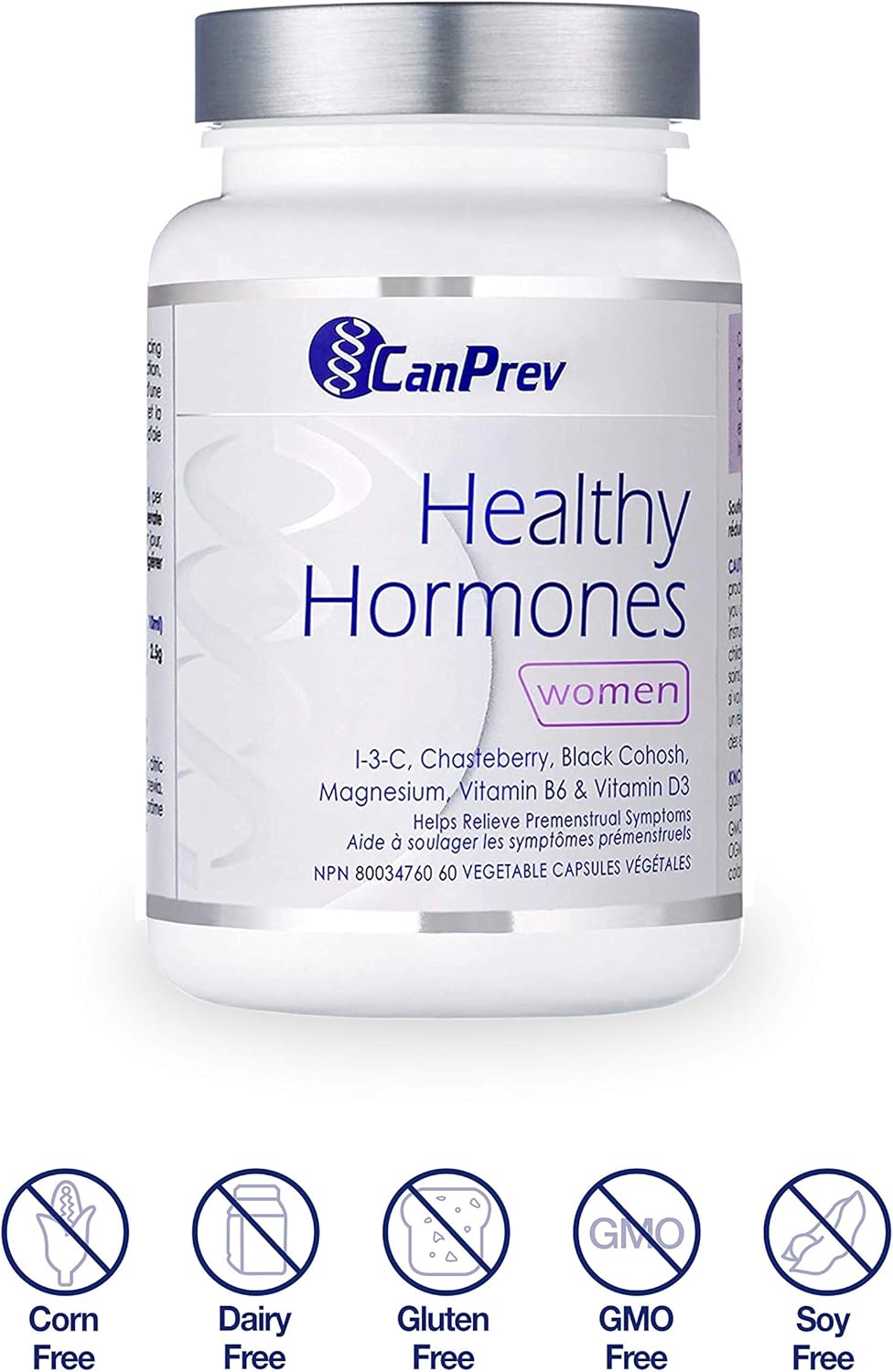 60 Count CanPrev Healthy Hormones Vegi Capsules for Hormonal Balance and Well-being