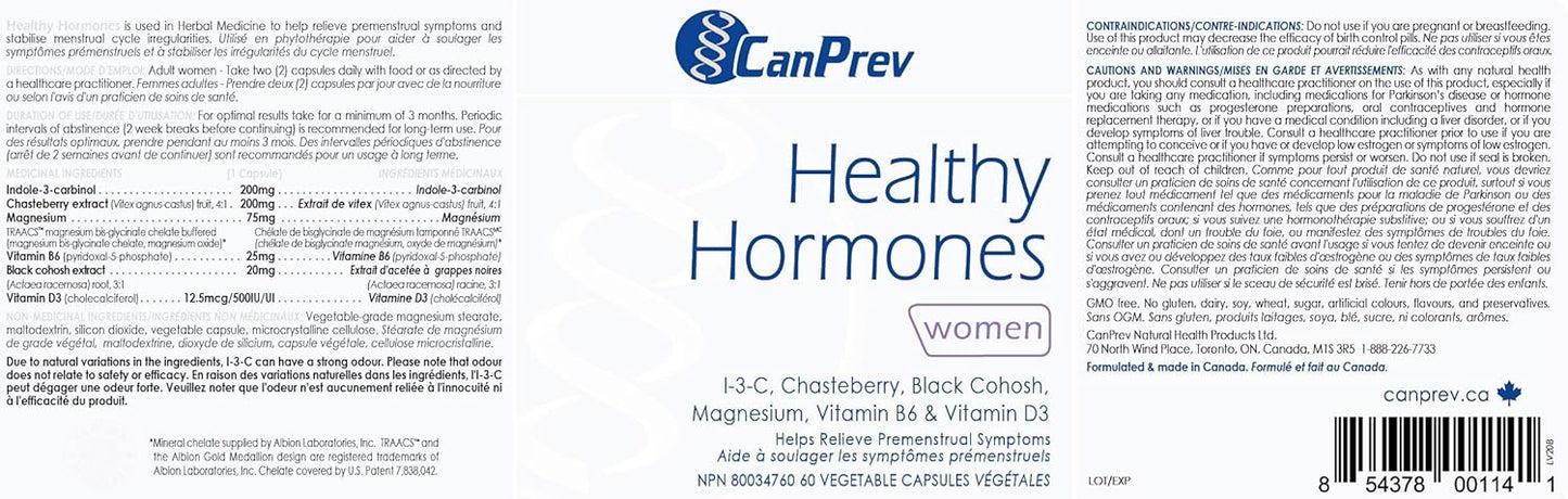 60 Count CanPrev Healthy Hormones Vegi Capsules for Hormonal Balance and Well-being
