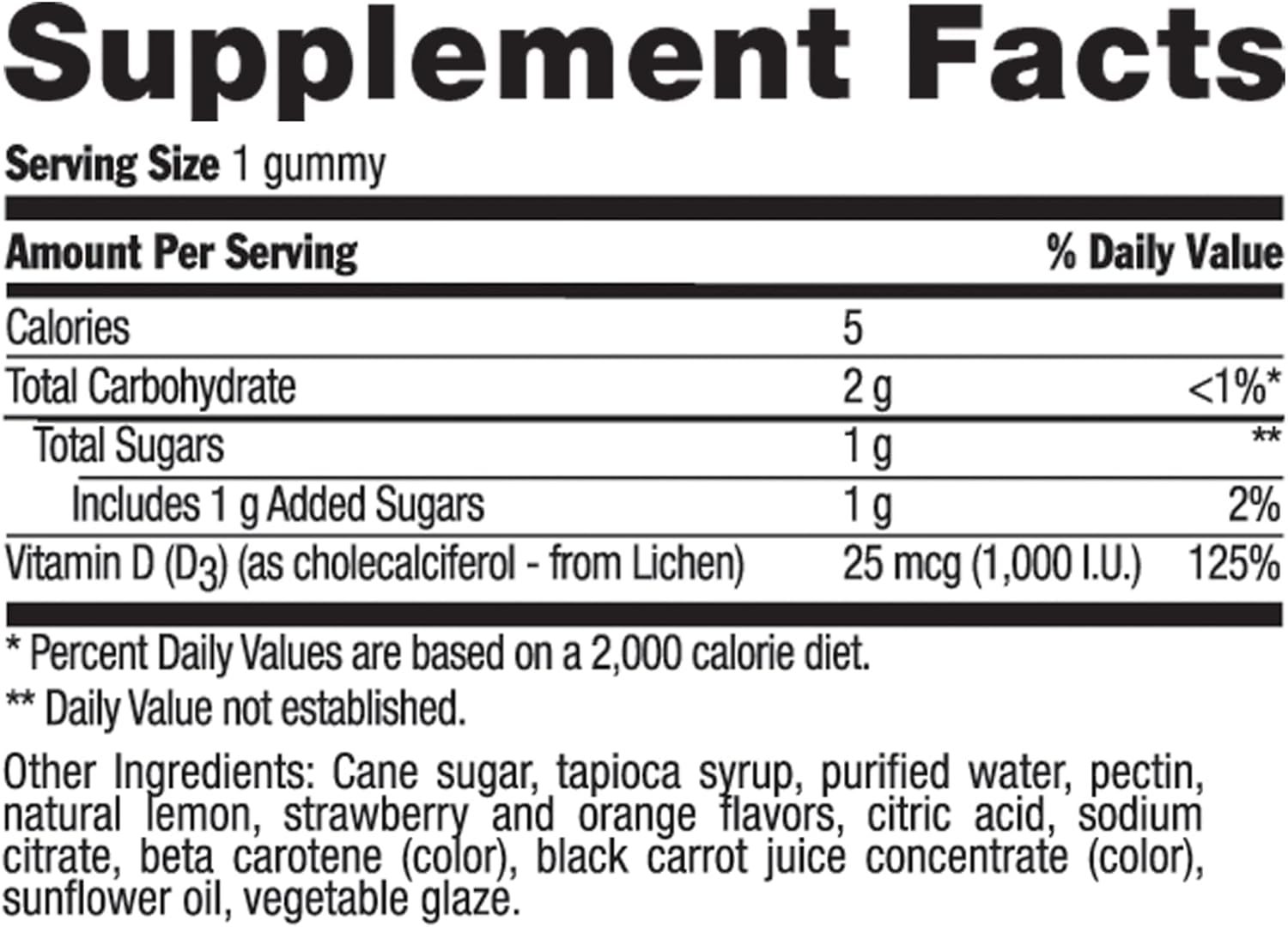 60 Count COUNTRY LIFE Vegan D3 Gummies - Natural Vitamin D Supplement for Immune Support and Bone Health