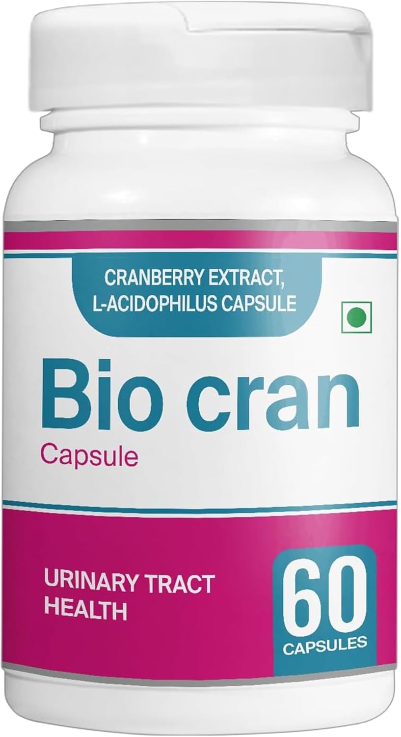 60 Count Cranberry Capsules with L-Acidophilus for Urinary Tract Health - Vegetarian Cranberry Pills for Immunity Support - Men and Women's Cranberry Supplements
