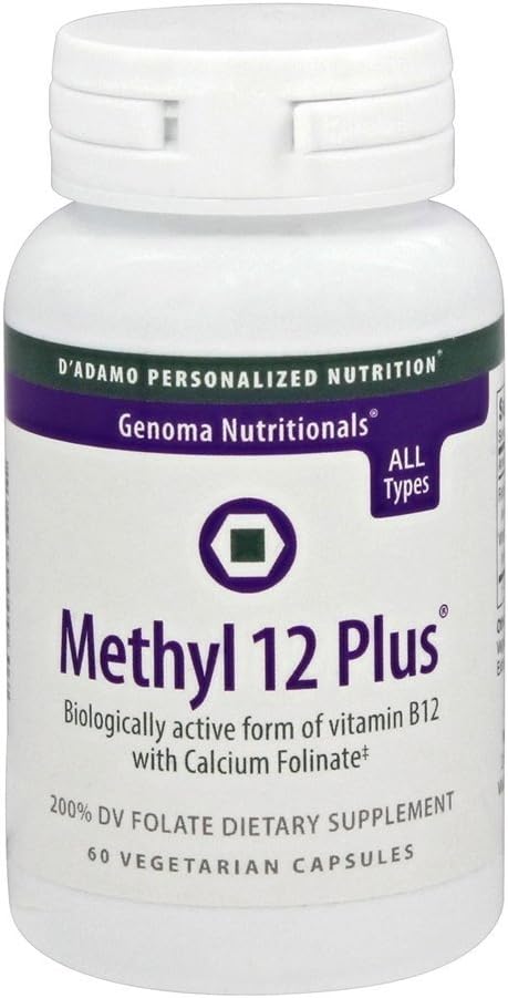 60 Count D'Adamo Personalized Nutrition Methyl 12 Plus Supplement for Enhanced Health