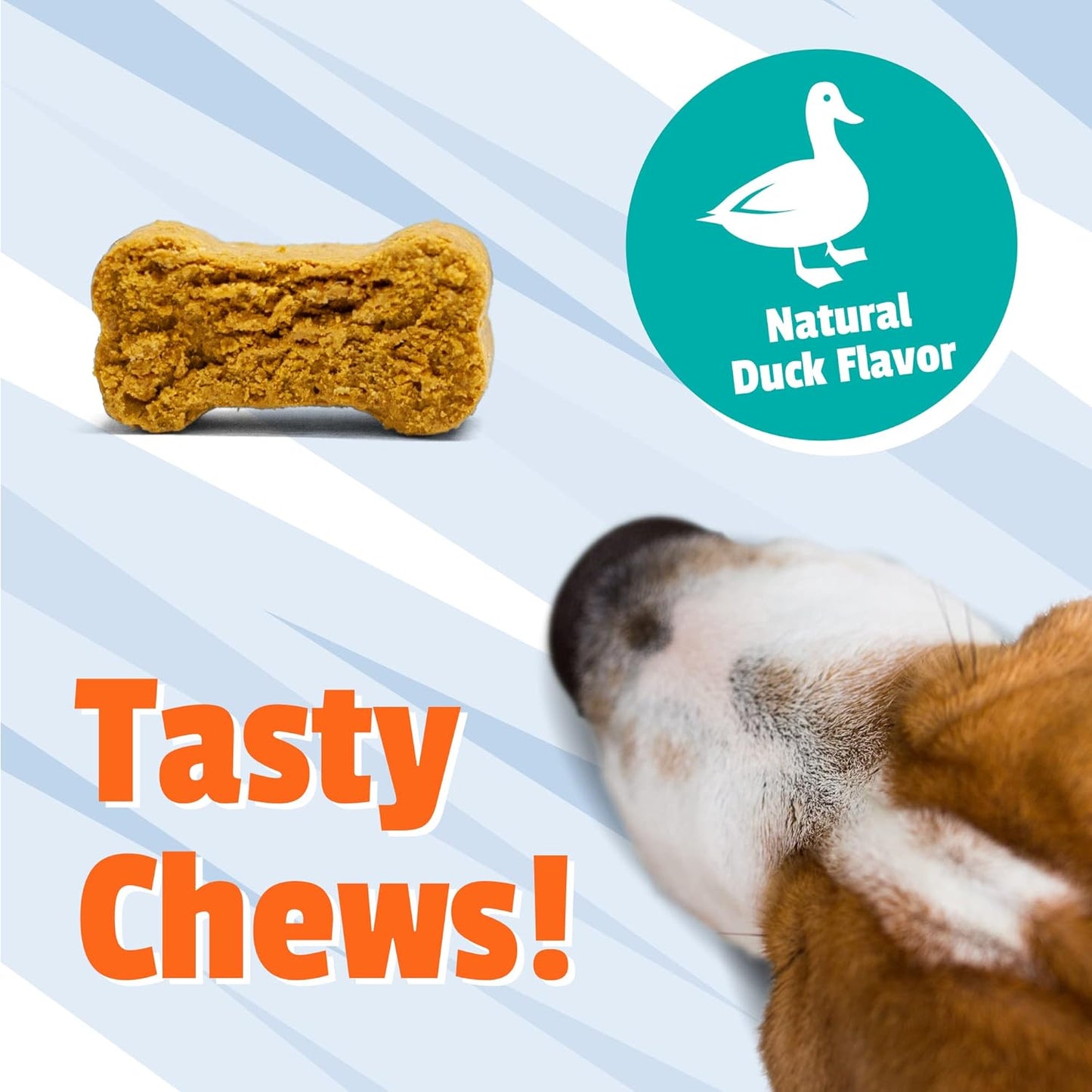 60 Count Duck Flavored Soft Chew Allergy Plus Calming Supplement for Dogs by Pet Naturals