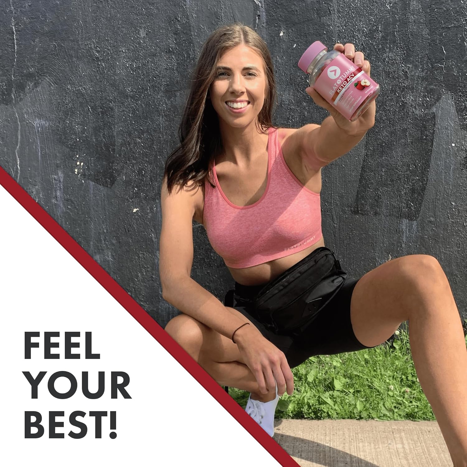 60 Count Flat Tummy Keto ACV Gummies with BHB Salts, Beet, and Pomegranate - Vegan, Non-GMO - Special Formula for Post GLP-1 Keto Support