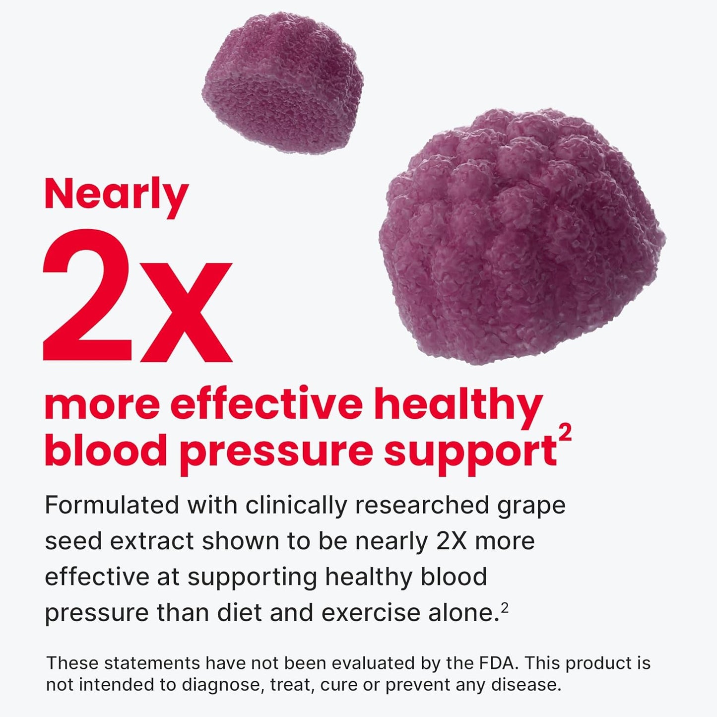 60-Count humanN SuperBeets Strawberry Heart Gummies with Beetroot & Grape Seed Extract