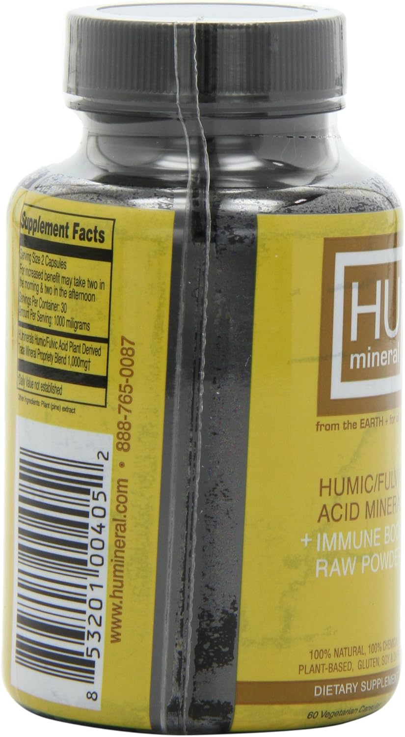 60 Count HUmineral Humic and Fulvic Mineral Raw Powder Supplement for Immune Support