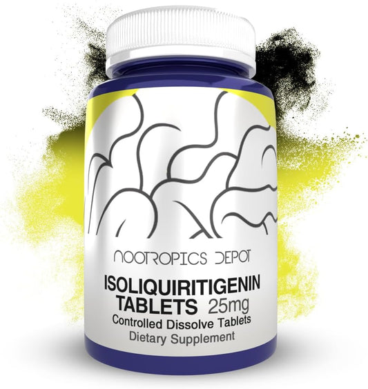 60 Count Isoliquiritigenin Controlled Dissolve Tablets with 25mg Licorice Extract for Mood, Relaxation, and Energy Support