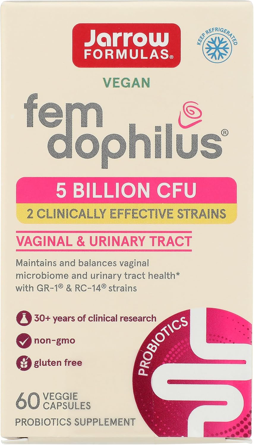 60 Count JARROW FORMULAS Fem Dophilus - Daily Probiotic Supplement for Women