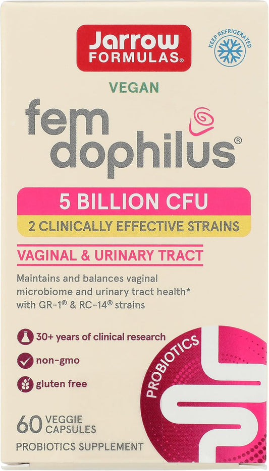 60 Count JARROW FORMULAS Fem Dophilus - Daily Probiotic Supplement for Women