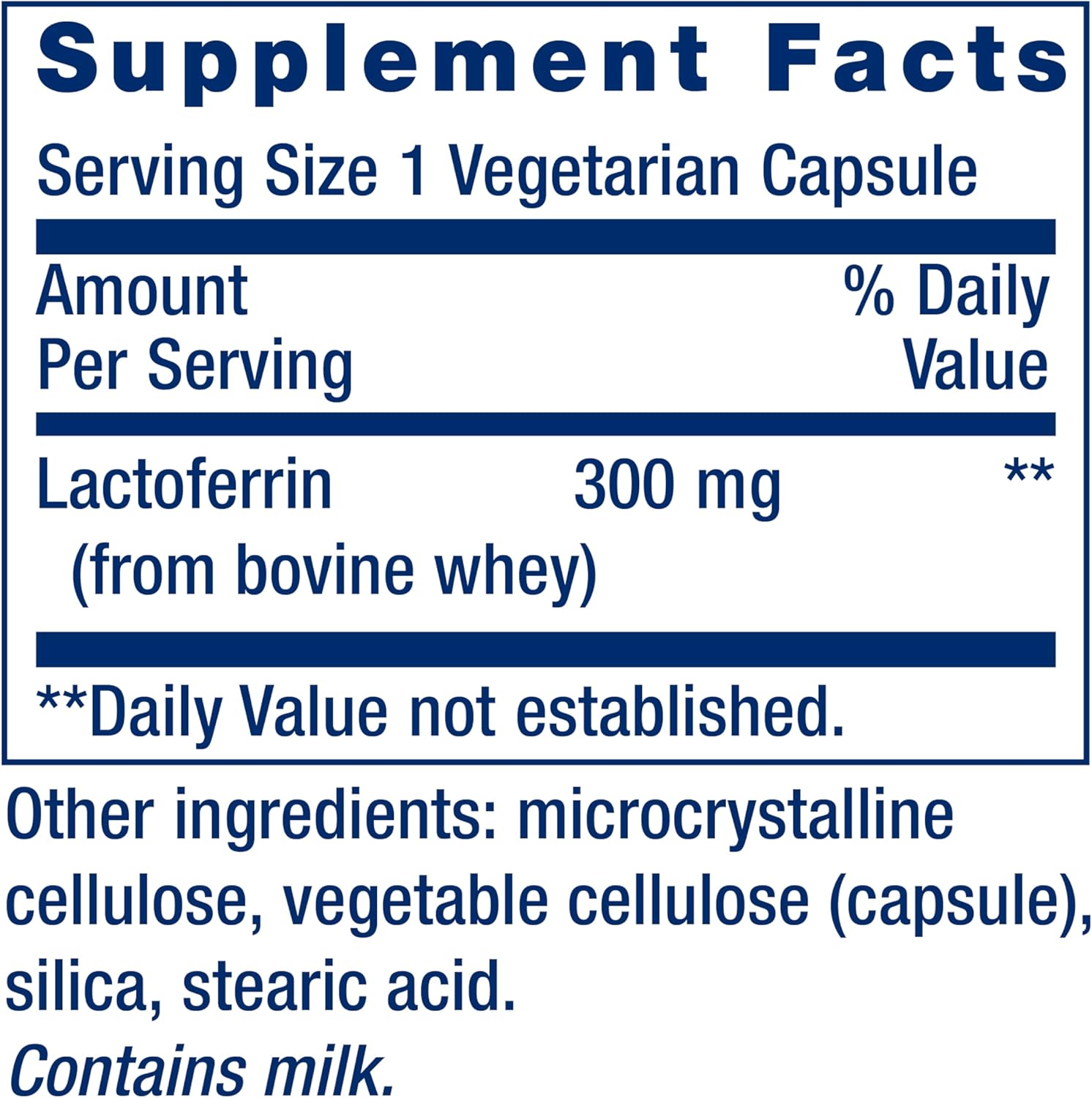 60-Count Life Extension Lactoferrin Capsules for Immune, GI, and Vision Health - Gluten-Free, Non-GMO, Vegetarian Formula