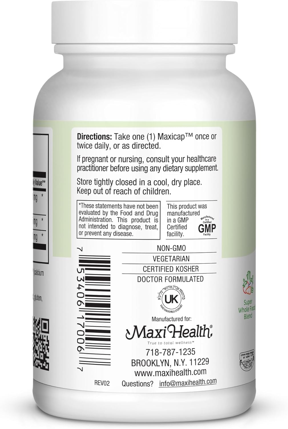 60 Count Maxi Health CranMax Supreme Cranberry Supplement Capsules - Supports Urinary Tract & Immune System - 1 Month Supply