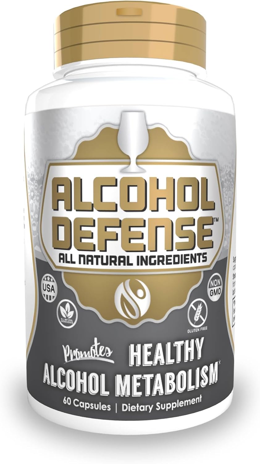60 Count Natrium Health Alcohol Defense Capsules with Dihydromyricetin & Ginger Extract for Healthy Alcohol Metabolism