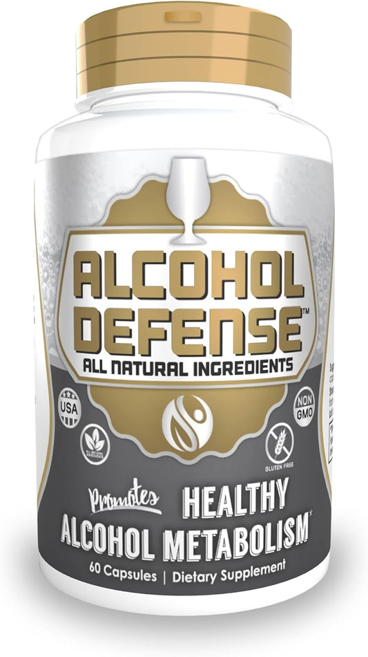 60 Count Natrium Health Alcohol Defense Capsules with Dihydromyricetin & Ginger Extract for Healthy Alcohol Metabolism
