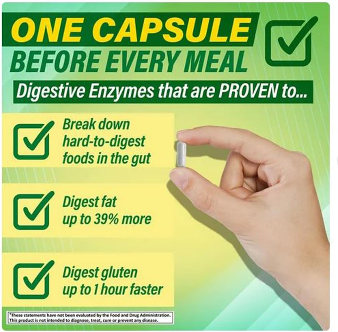 60 Count of 4 TOP CARE Advanced Digestive Enzymes for Optimal Digestive Health