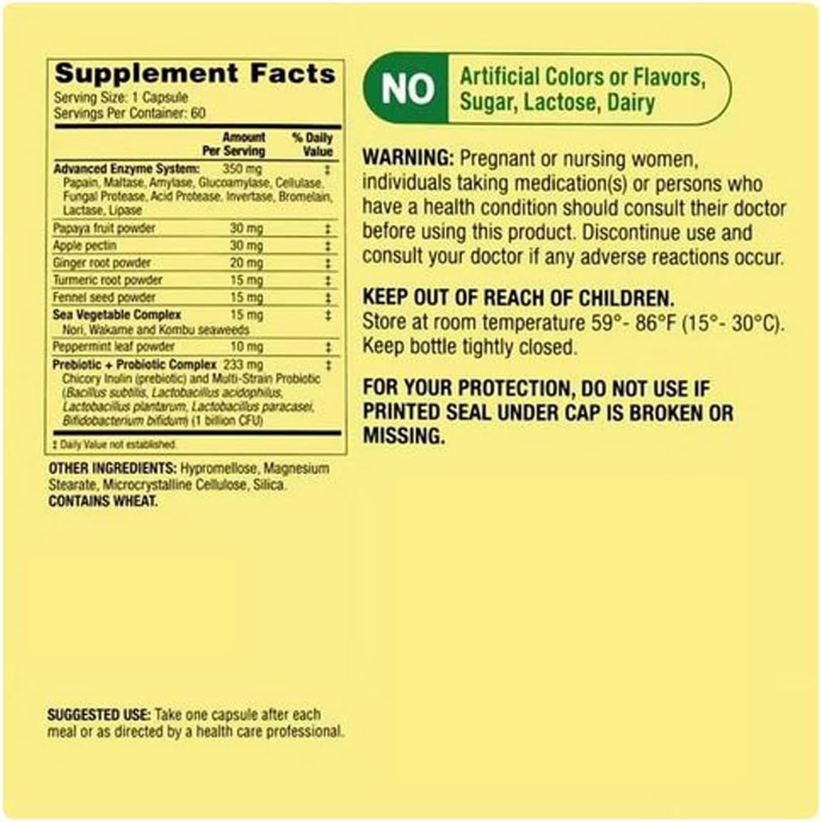60 Count of 4 TOP CARE Advanced Digestive Enzymes for Optimal Digestive Health