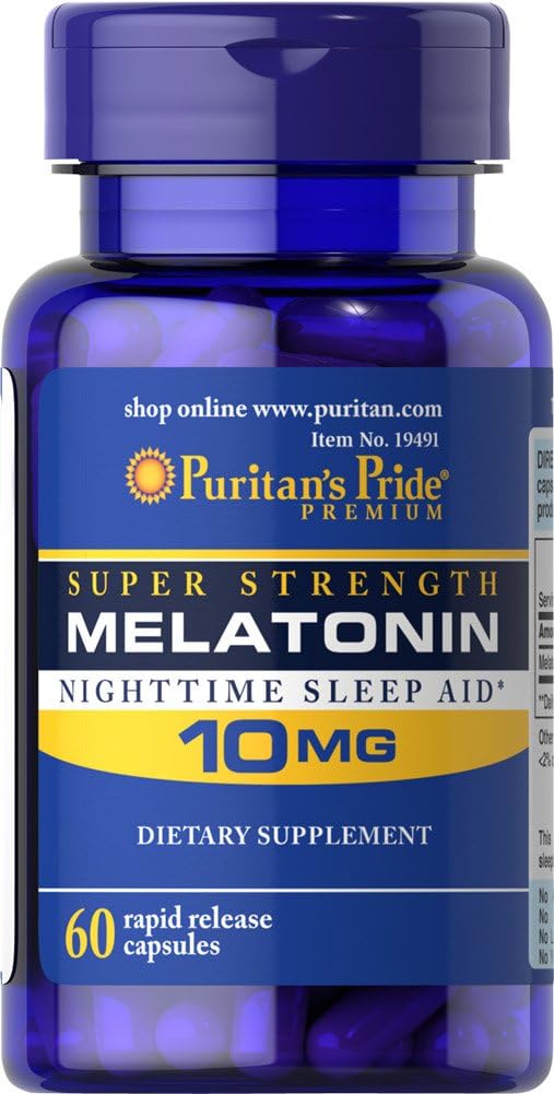 60-Count Puritan's Pride Melatonin 10mg Rapid Release Capsules