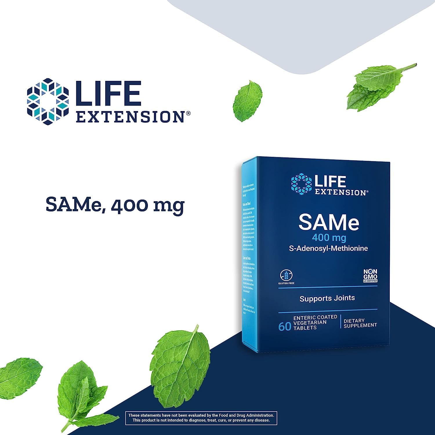 60 Count Same 400mg & N-Acetyl-L-Cysteine 600mg for Liver, Joint, and Immune Support by Life Extension