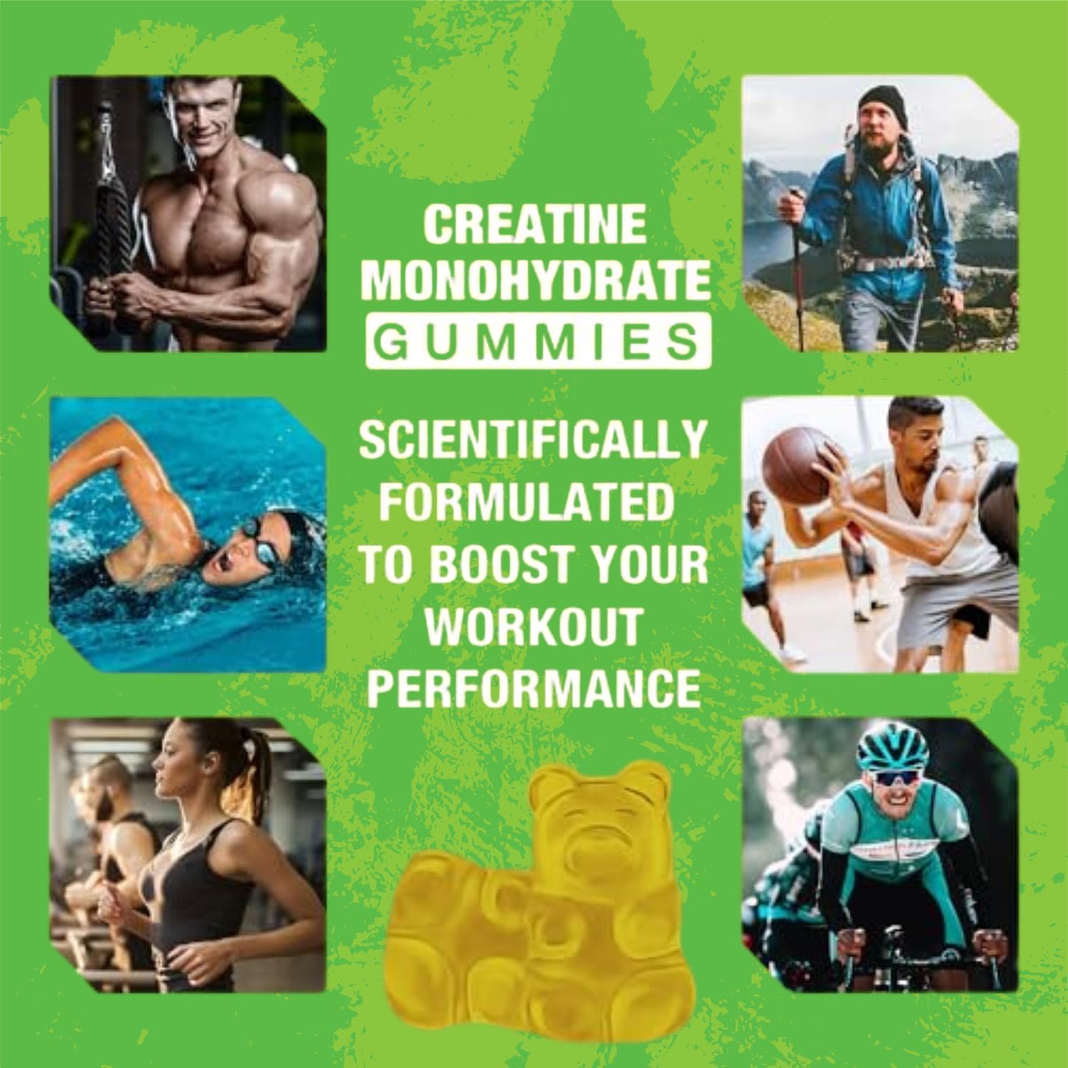 60 Count Sugar-Free Vegan Creatine Capsules for Muscle Growth & Strength - Men & Women
