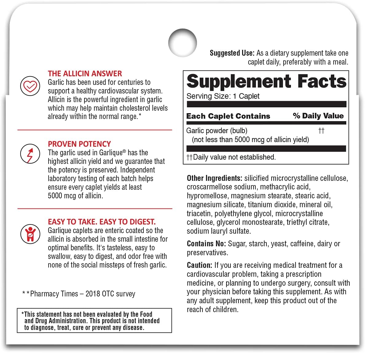60 Count Sun Source Garlique Tablets for Heart Health and Immune Support