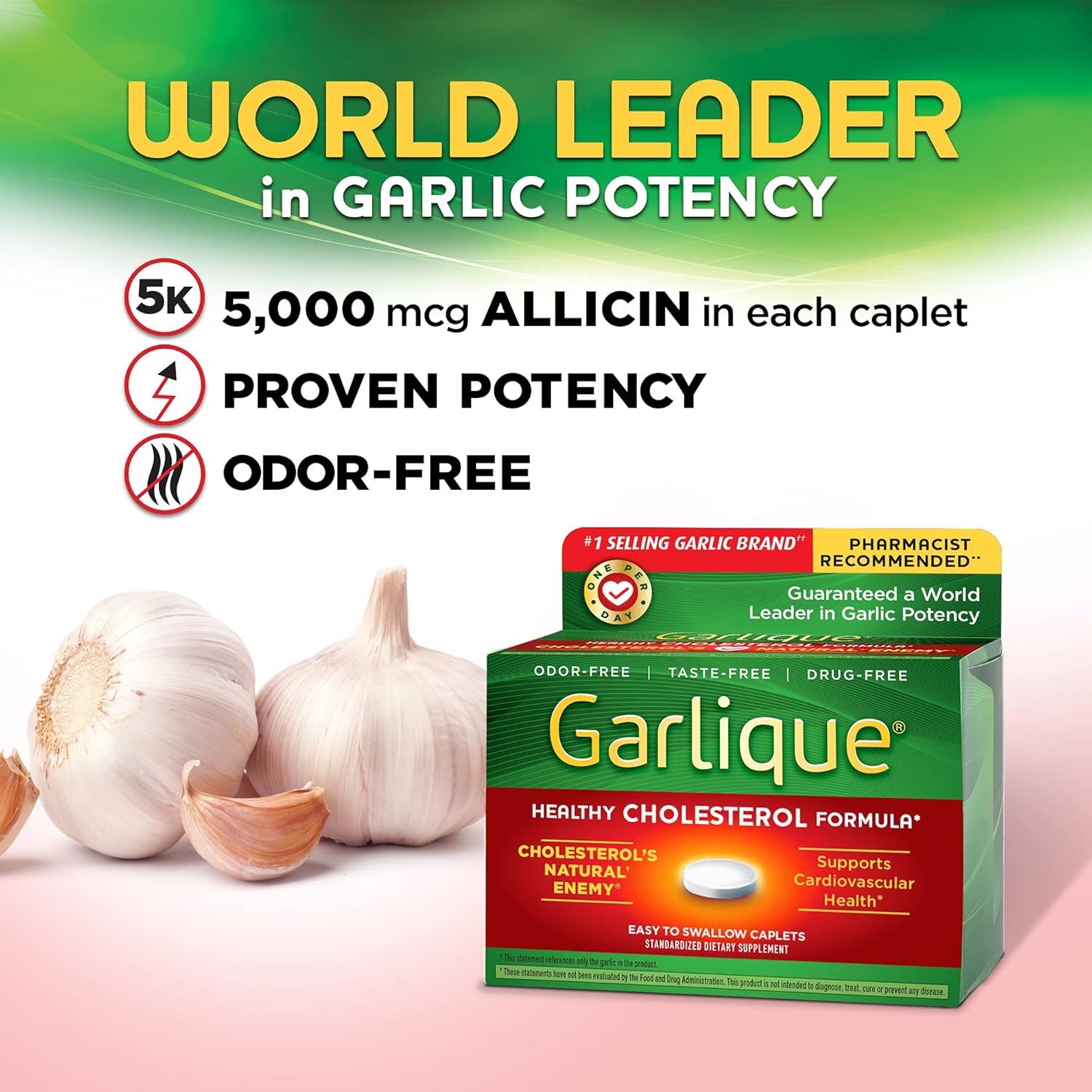 60 Count Sun Source Garlique Tablets for Heart Health and Immune Support
