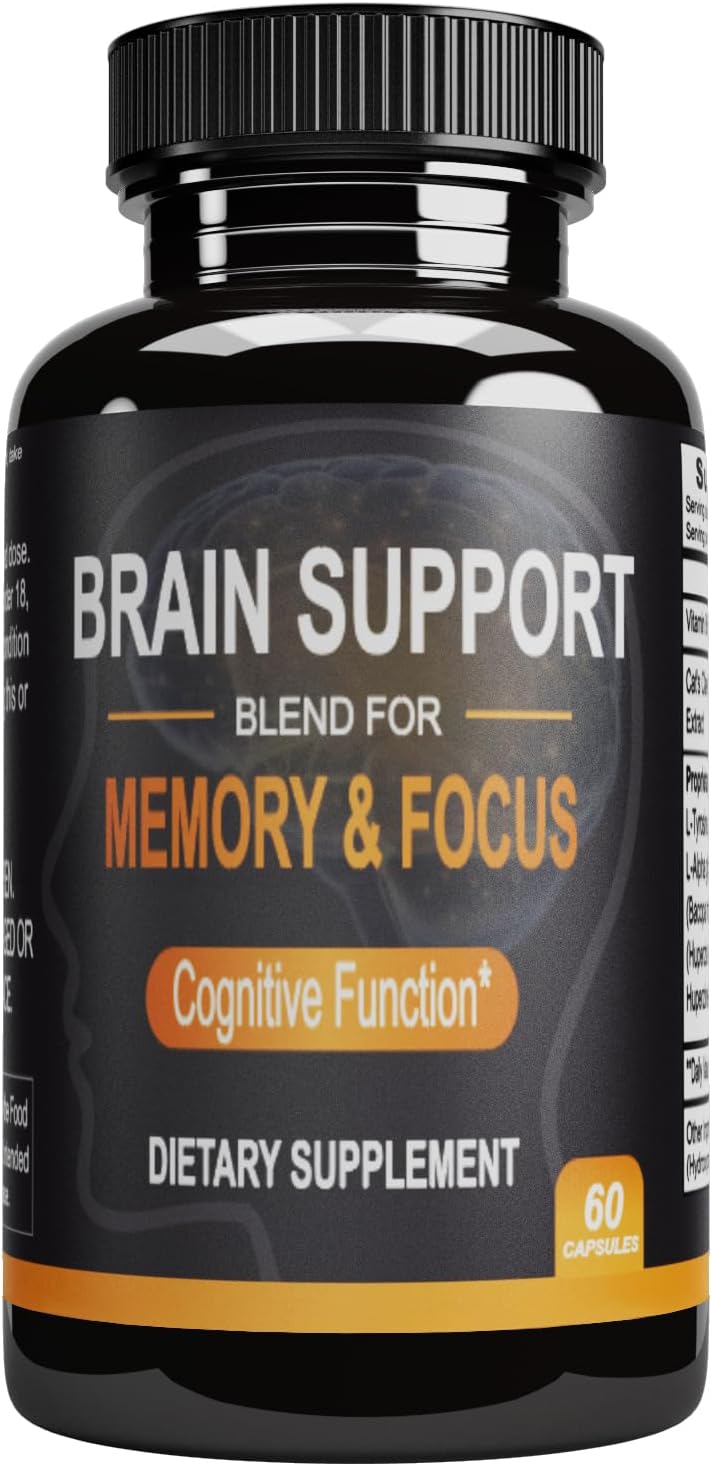 60 Count TLOPPG Brain Premium Nootropic Brain Supplement for Men and Women - Cognitive Support and Focus Booster
