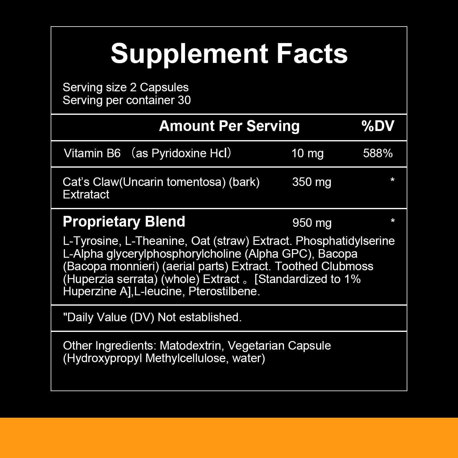60 Count TLOPPG Brain Premium Nootropic Brain Supplement for Men and Women - Cognitive Support and Focus Booster
