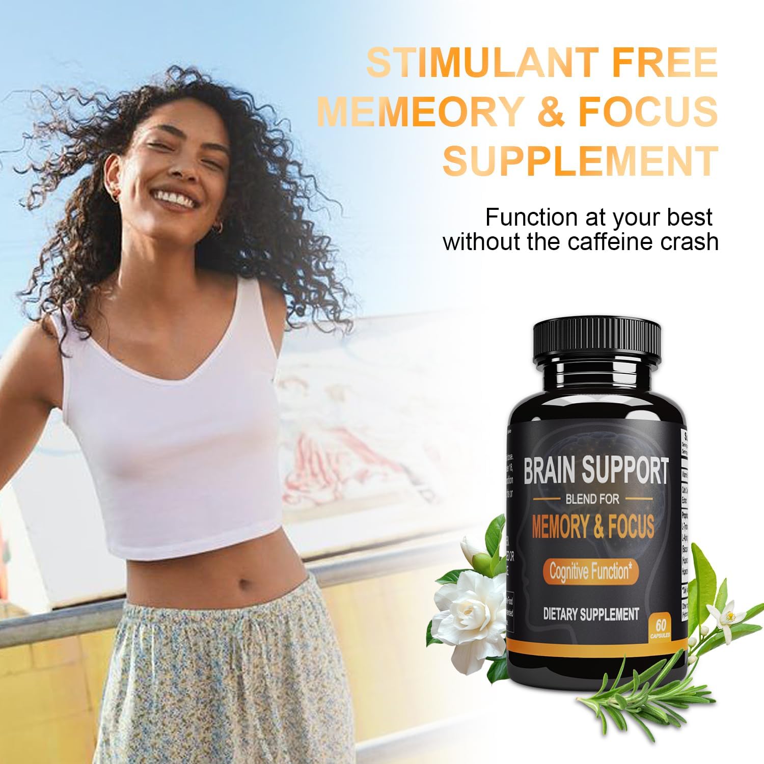 60 Count TLOPPG Brain Premium Nootropic Brain Supplement for Men and Women - Cognitive Support and Focus Booster