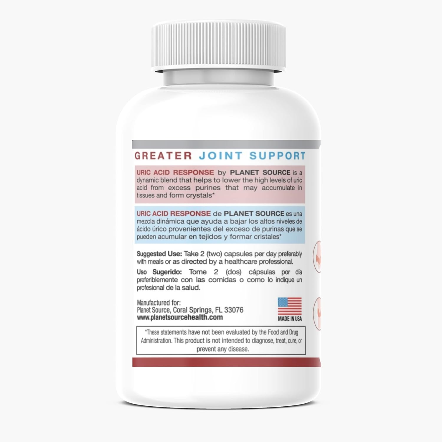 60 Count Uric Acid Response Dietary Supplement for Kidney and Joint Support - Gluten Free & Vegan - Uric Acid Cleanse Supplement - 30 Servings