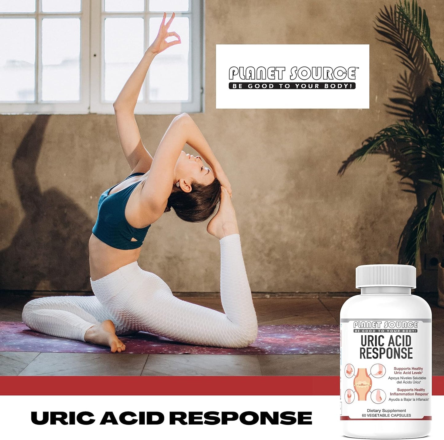 60 Count Uric Acid Response Dietary Supplement for Kidney and Joint Support - Gluten Free & Vegan - Uric Acid Cleanse Supplement - 30 Servings