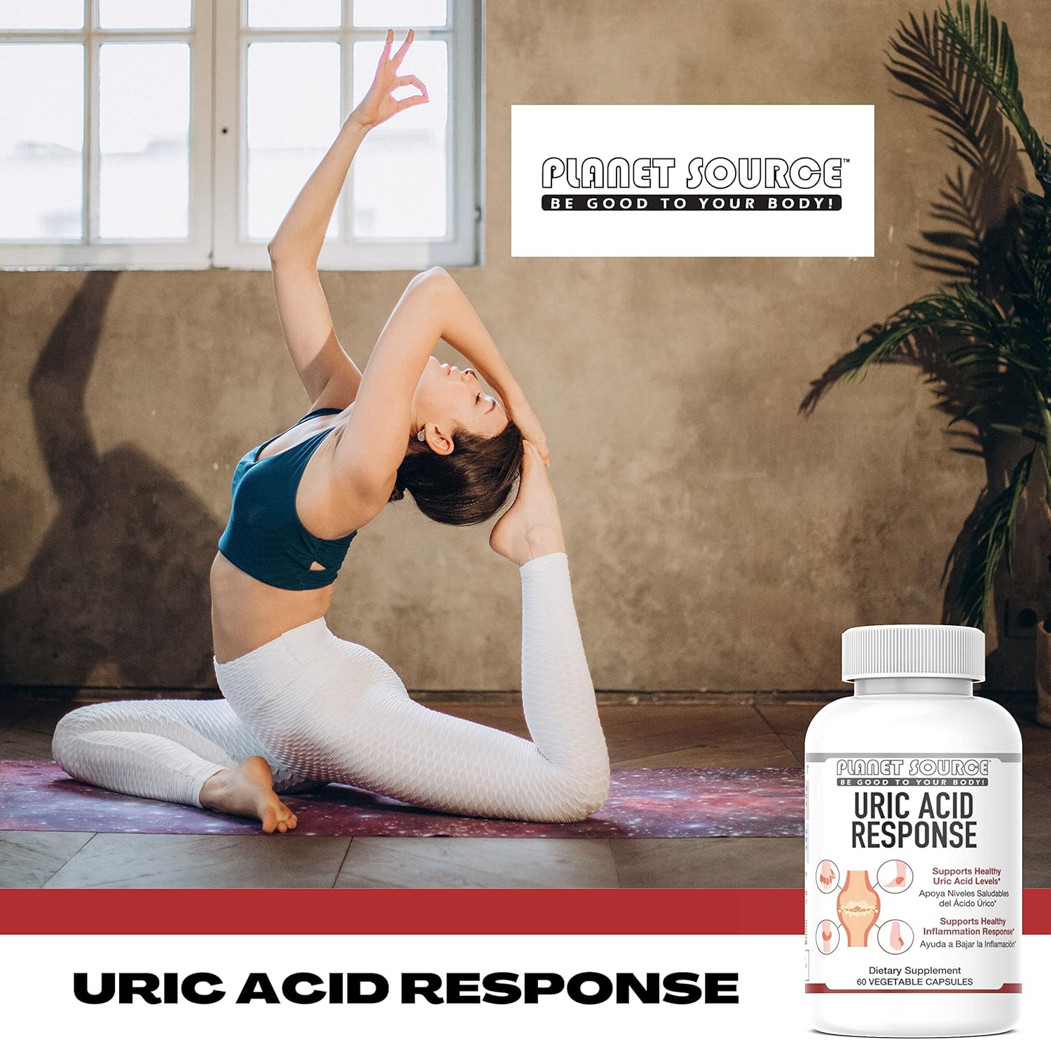 60 Count Uric Acid Response Dietary Supplement for Kidney and Joint Support - Gluten Free & Vegan - Uric Acid Cleanse Supplement - 30 Servings