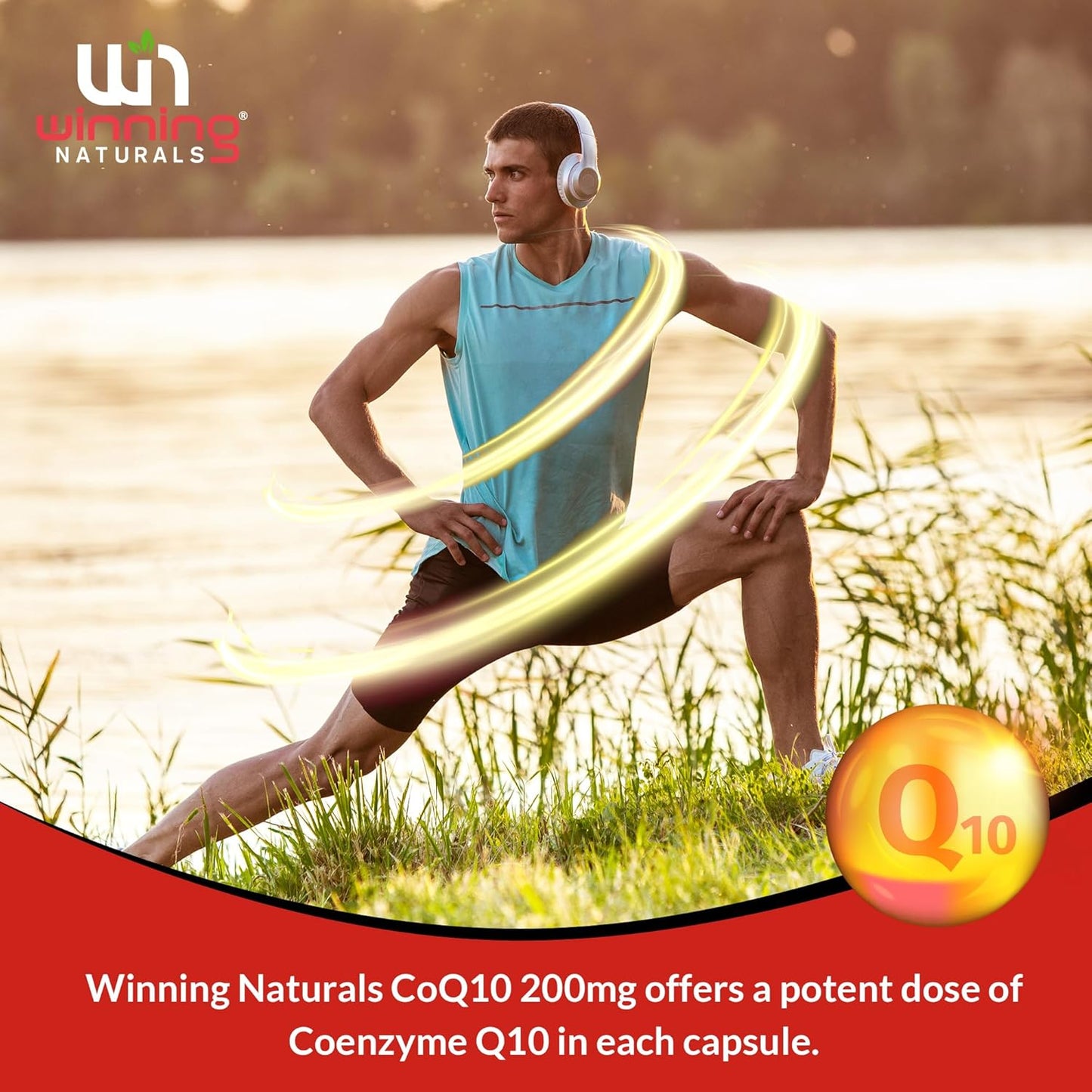60 Count Winning Naturals CoQ10 200mg Capsules for Heart Health and Energy Production