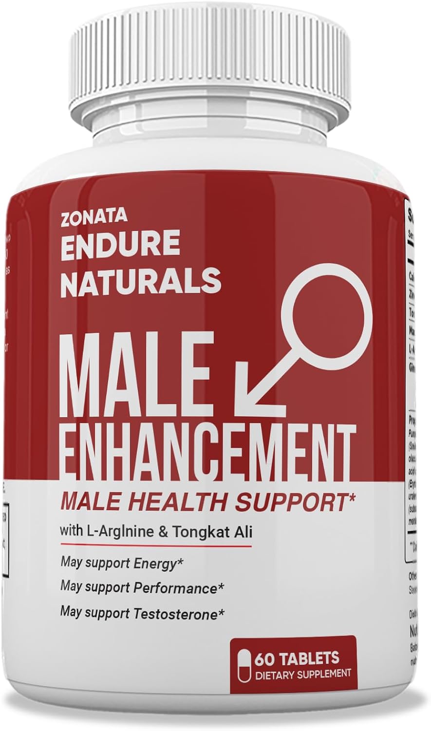 60 Count Zonata Endure Naturals Male Enhancement Pills for Strength Support