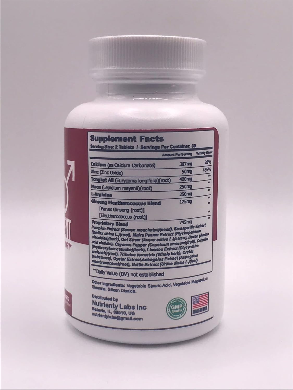 60 Count Zonata Endure Naturals Male Enhancement Pills for Strength Support